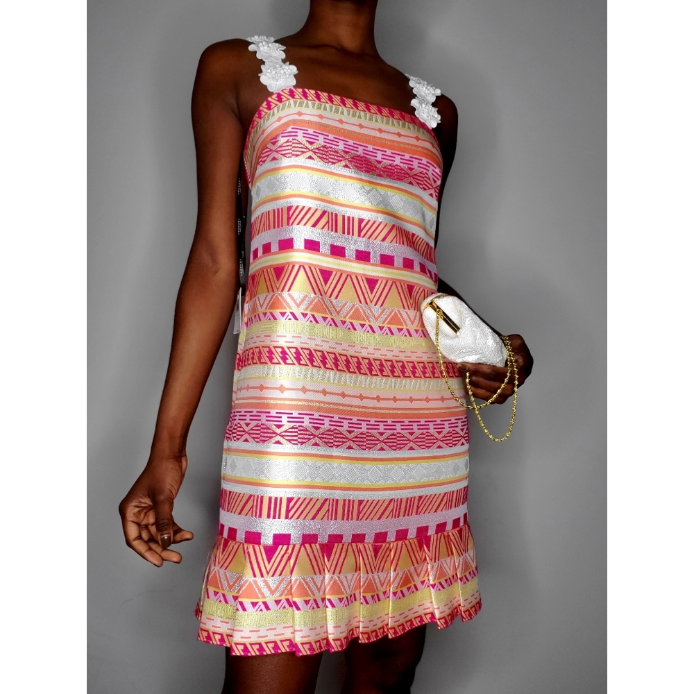 NWT Laundry By Shelli Segal Jacquard Dress